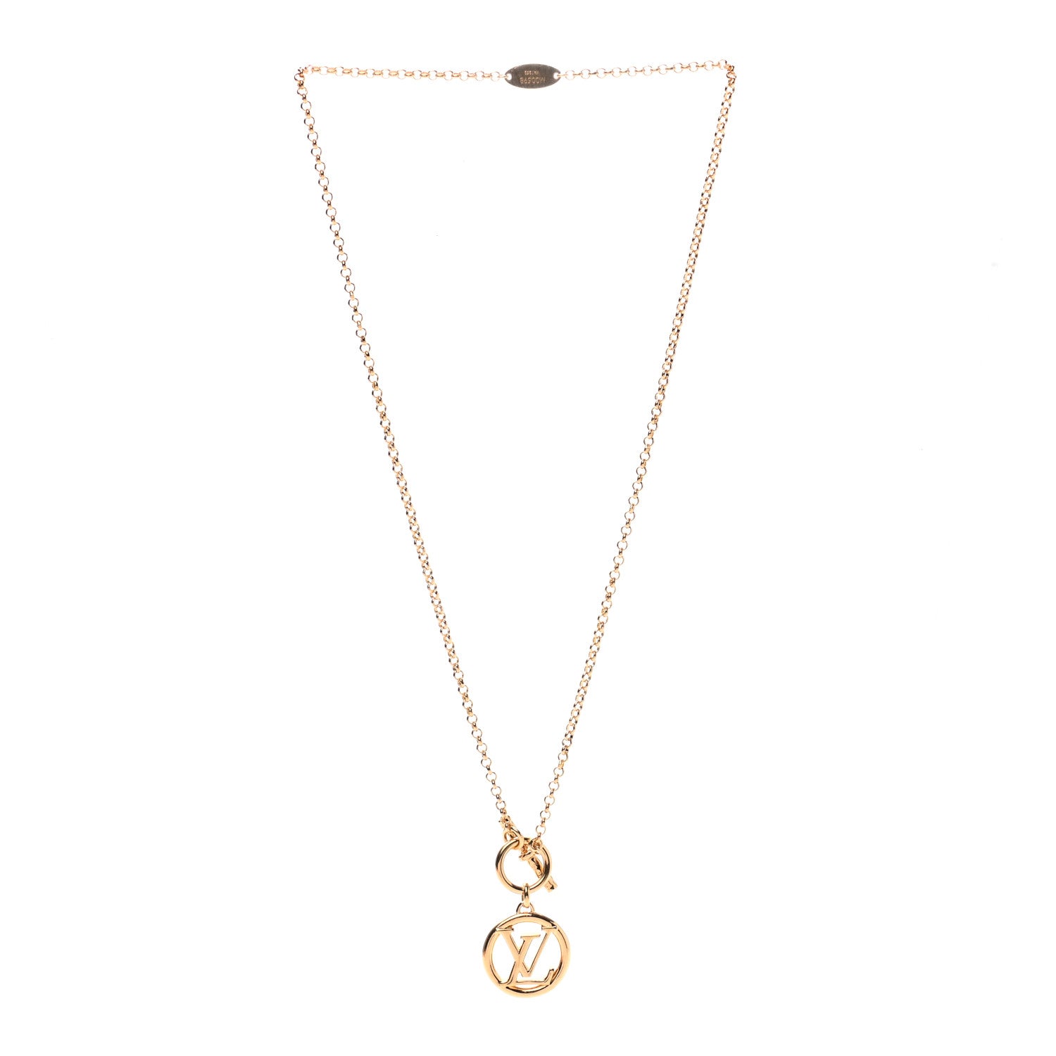 Louis Vuitton Metal Baby Louise Necklace Gold 3 of 7
