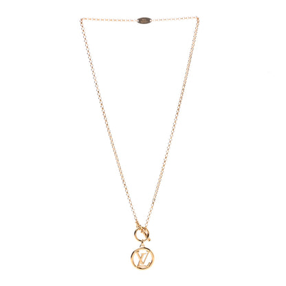 Louis Vuitton Metal Baby Louise Necklace Gold 3 of 7