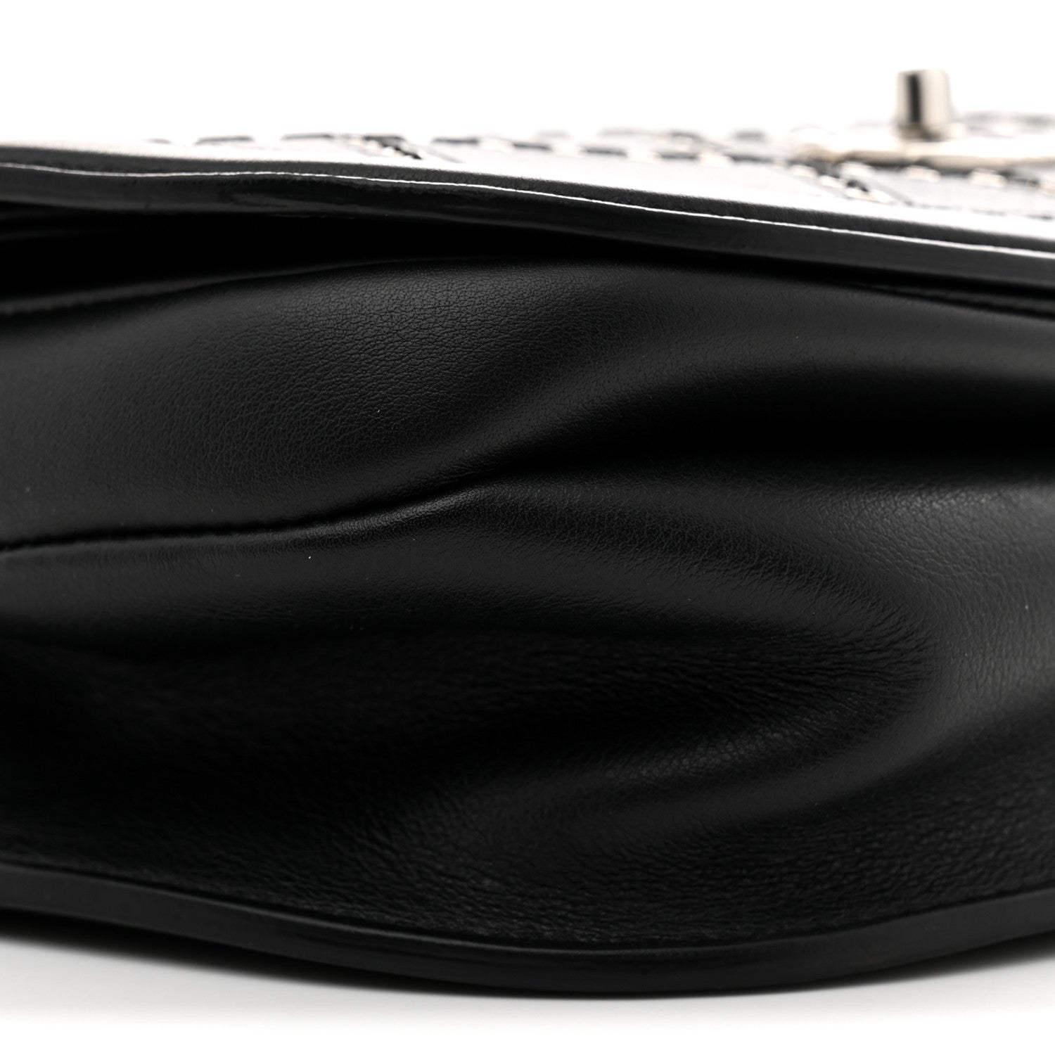Chanel Calfskin Coco Eyelets Small Flap Bag Black 9 of 11