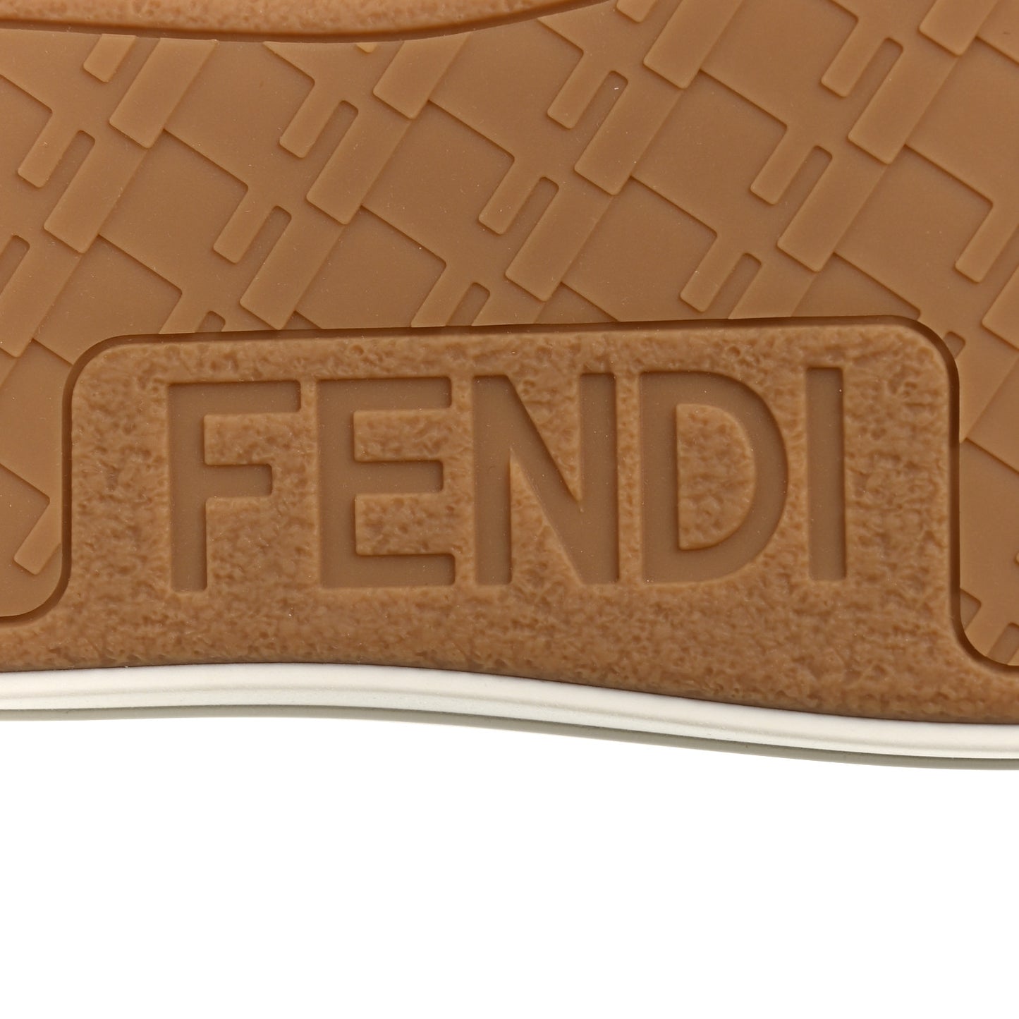 Fabric Jacquard FF Womens Domino Low Top Sneakers 38.5 Tobacco