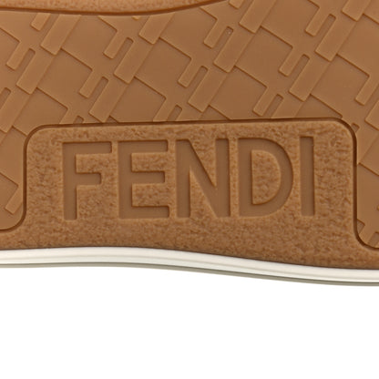 Fendi Fabric Jacquard FF Womens Domino Low Top Sneakers 38.5 Tobacco 7 of 10