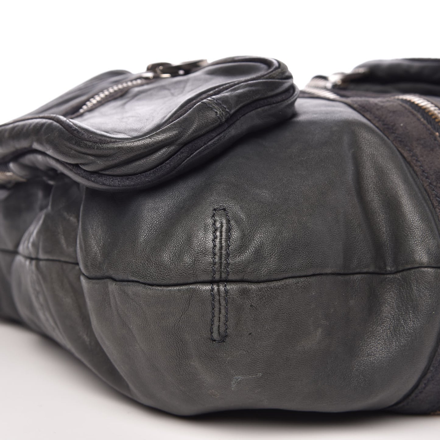 Lambskin Donna Hobo Grey