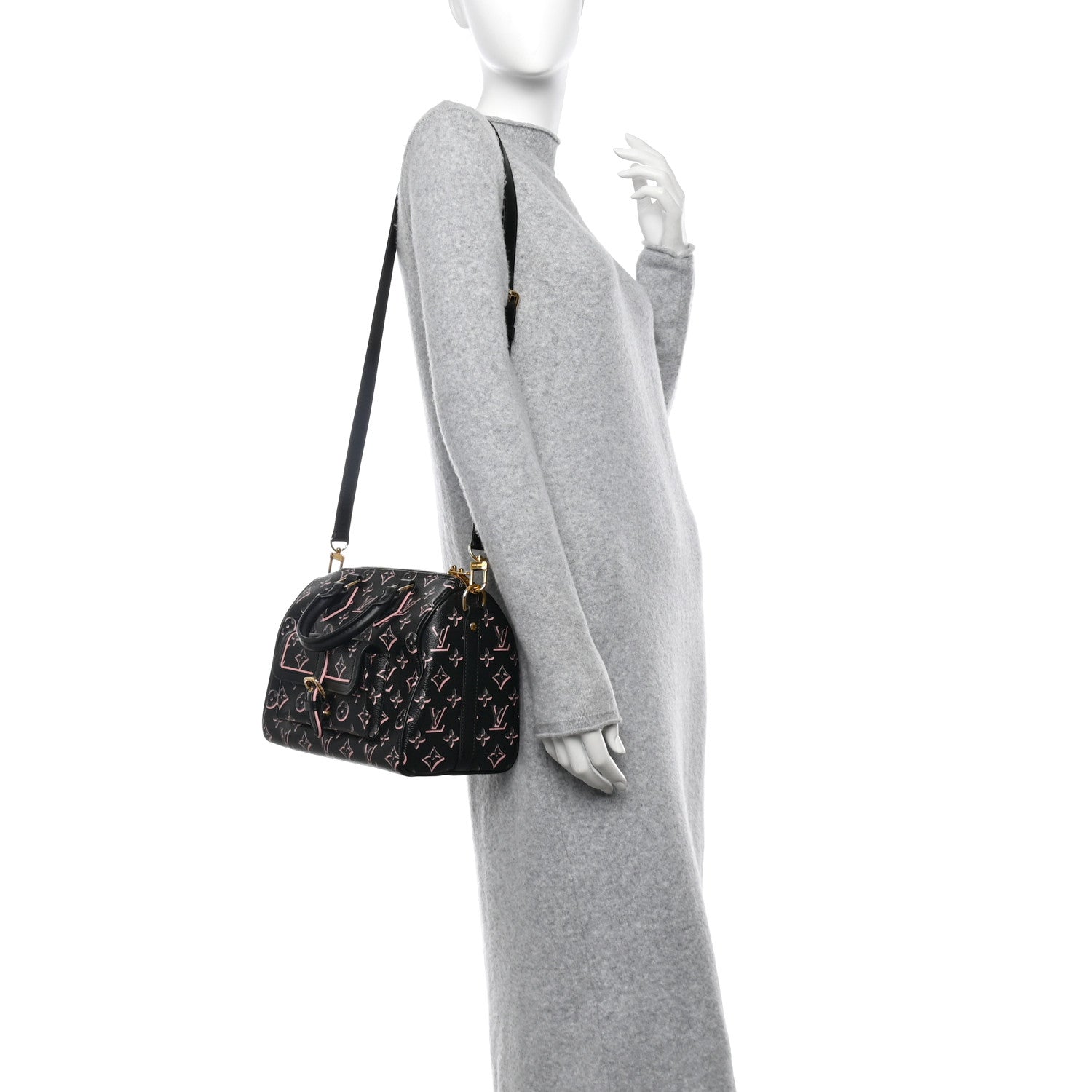 Louis Vuitton Monogram Fall for You Speedy Bandouliere 25 Black 2 of 9