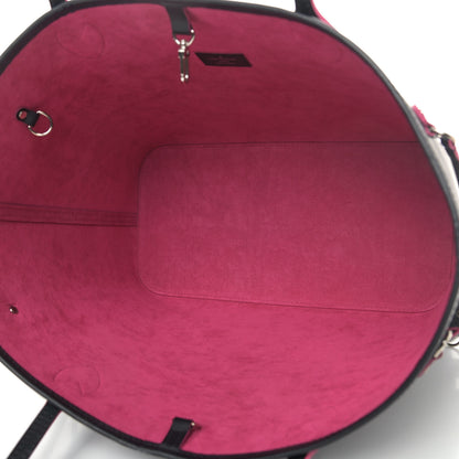 Louis Vuitton Epi Neverfull MM Black Hot Pink 4 of 6