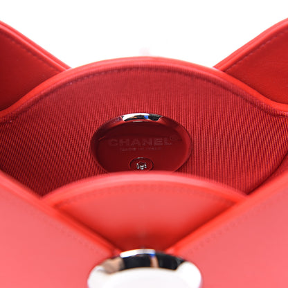 Chanel Lambskin Evening In the Air Bag Red 6 of 8