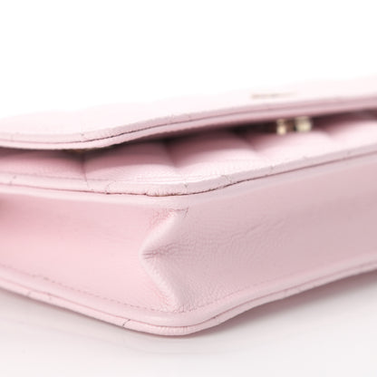 Chanel Caviar Quilted Wallet On Chain WOC Light Pink 9 of 10