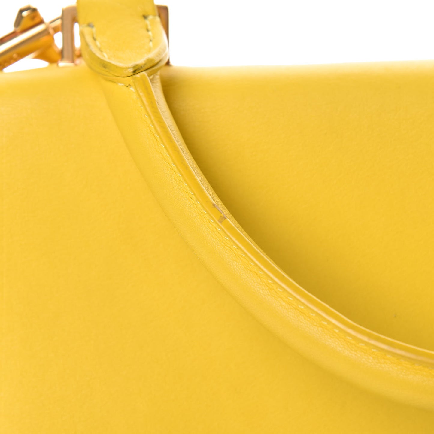 Smooth Calfskin Tri-color Small Trapeze Sunflower