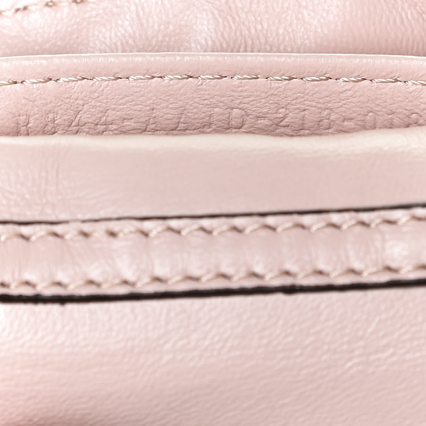 Nappa Matisse FF Embossed Nano Baguette Charm Rosa Quarzo