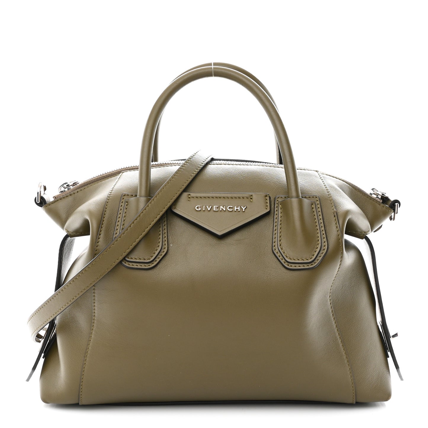 Smooth Calfskin Small Soft Antigona Dark Khaki