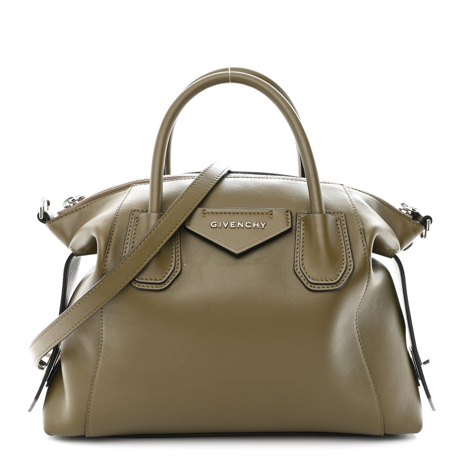 Givenchy Smooth Calfskin Small Soft Antigona Dark Khaki 1 of 10