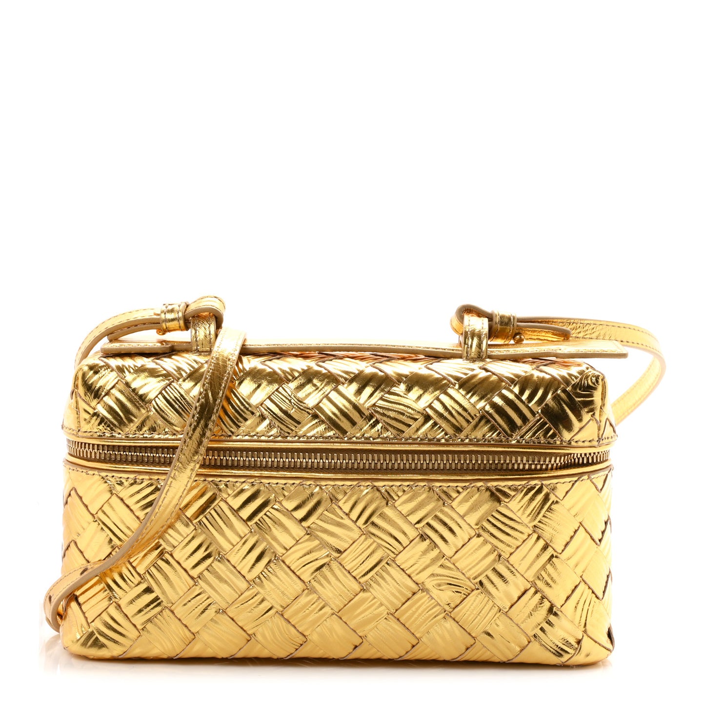 Metallic Intreccio Millefili Bang Bang Vanity Case Gold