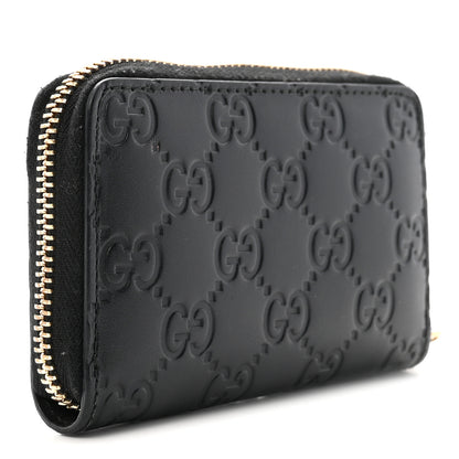 Gucci Guccissima Zip Around Card Case Black 3 of 7