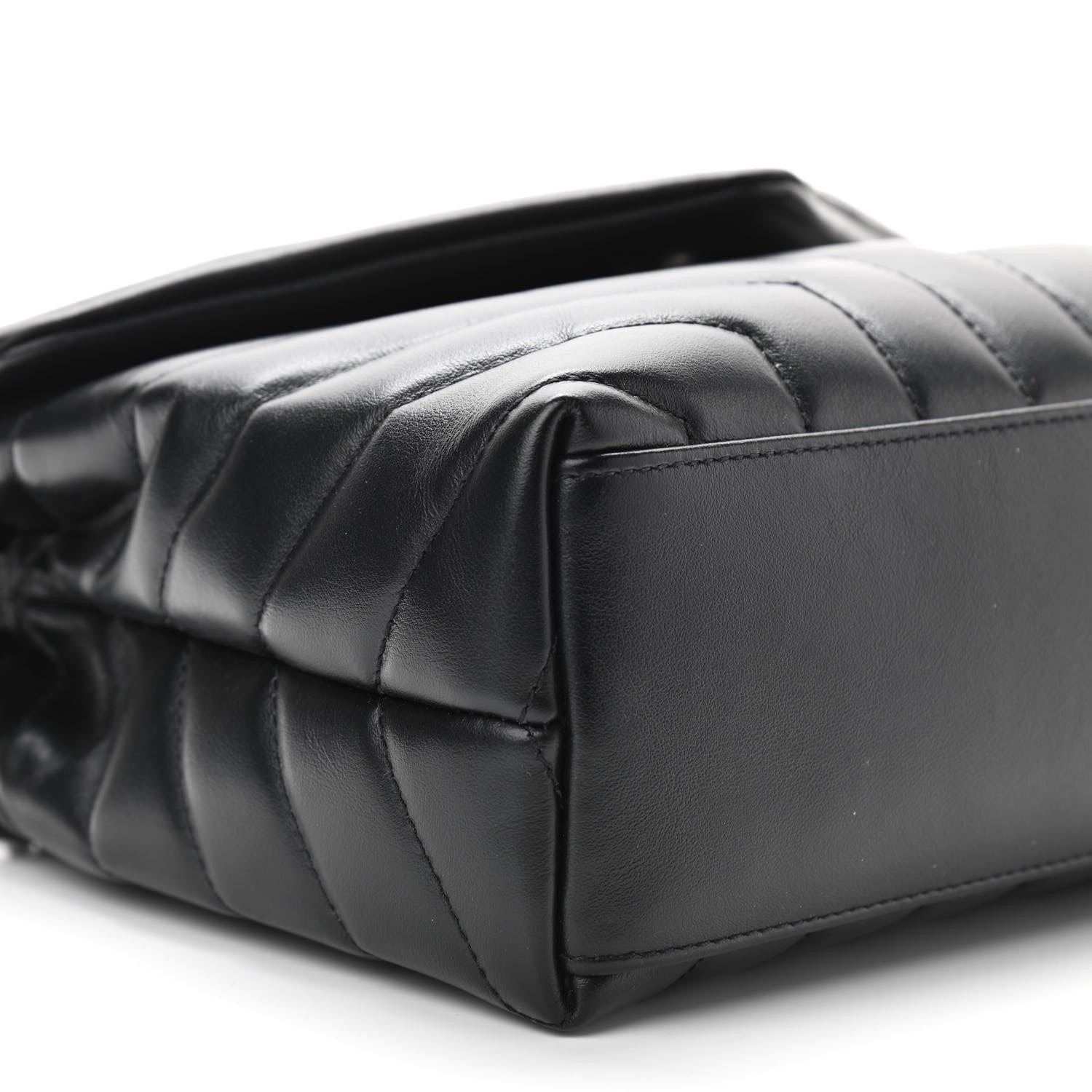 Saint Laurent Calfskin Y Quilted Monogram Small Loulou Chain Satchel Black 8 of 10