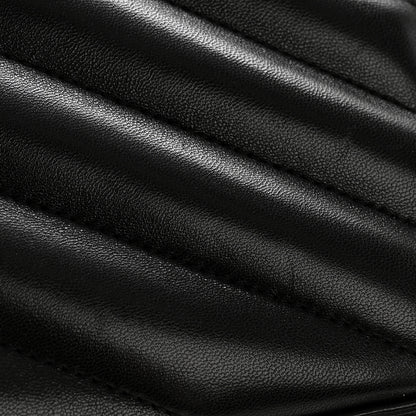 Saint Laurent Lambskin Chevron Quilted Medium Loulou Black 14 of 14