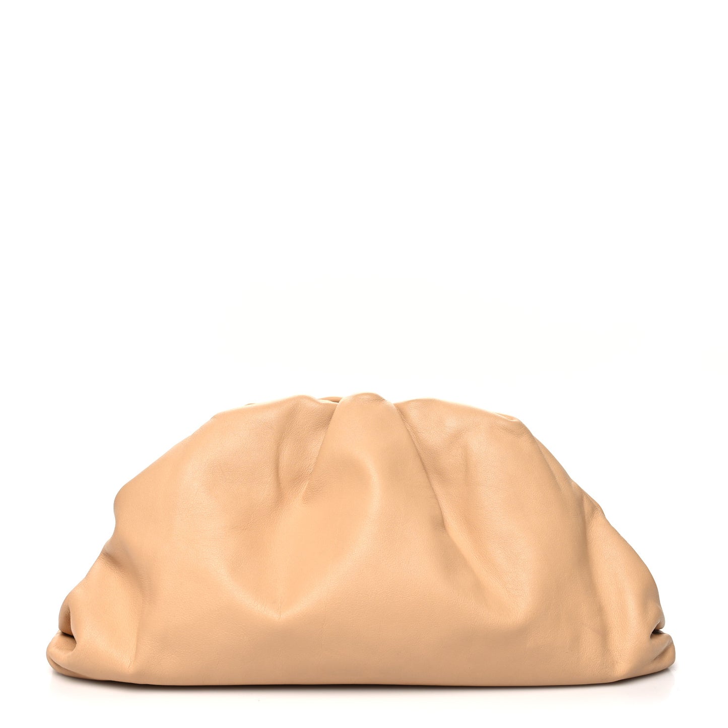 Smooth Butter Calf The Pouch Oversized Clutch Nude