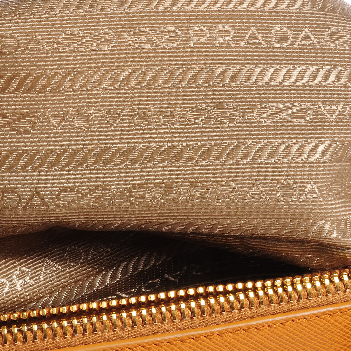 Saffiano Lux Mini Double Zip Tote Ocra
