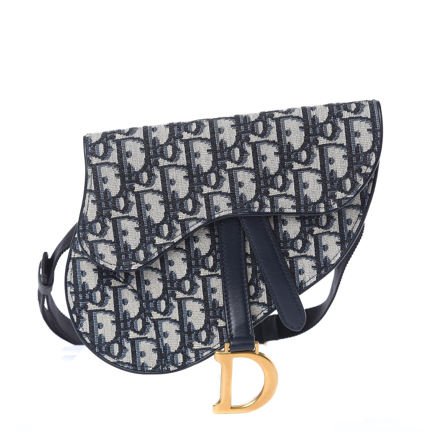 Christian Dior Oblique Saddle Belt Bag Blue 1 of 6