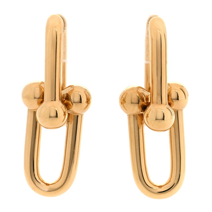 Tiffany 18K Yellow Gold Large HardWear Link Earrings 1 of 4