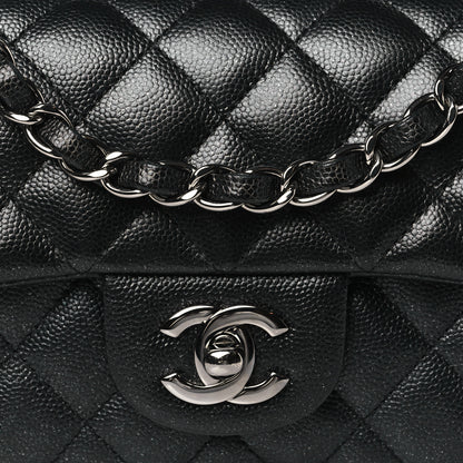 Chanel Iridescent Caviar Quilted Mini Rectangular Flap Black 8 of 10