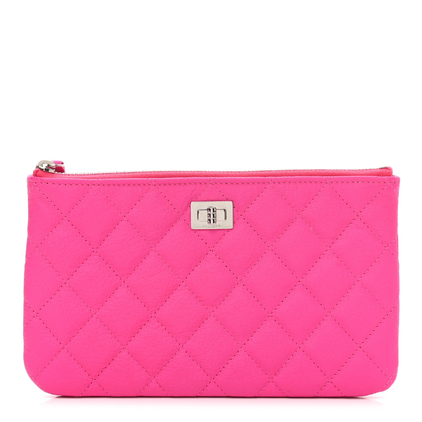 Goatskin Quilted Medium Reissue Cosmetic Case Pink