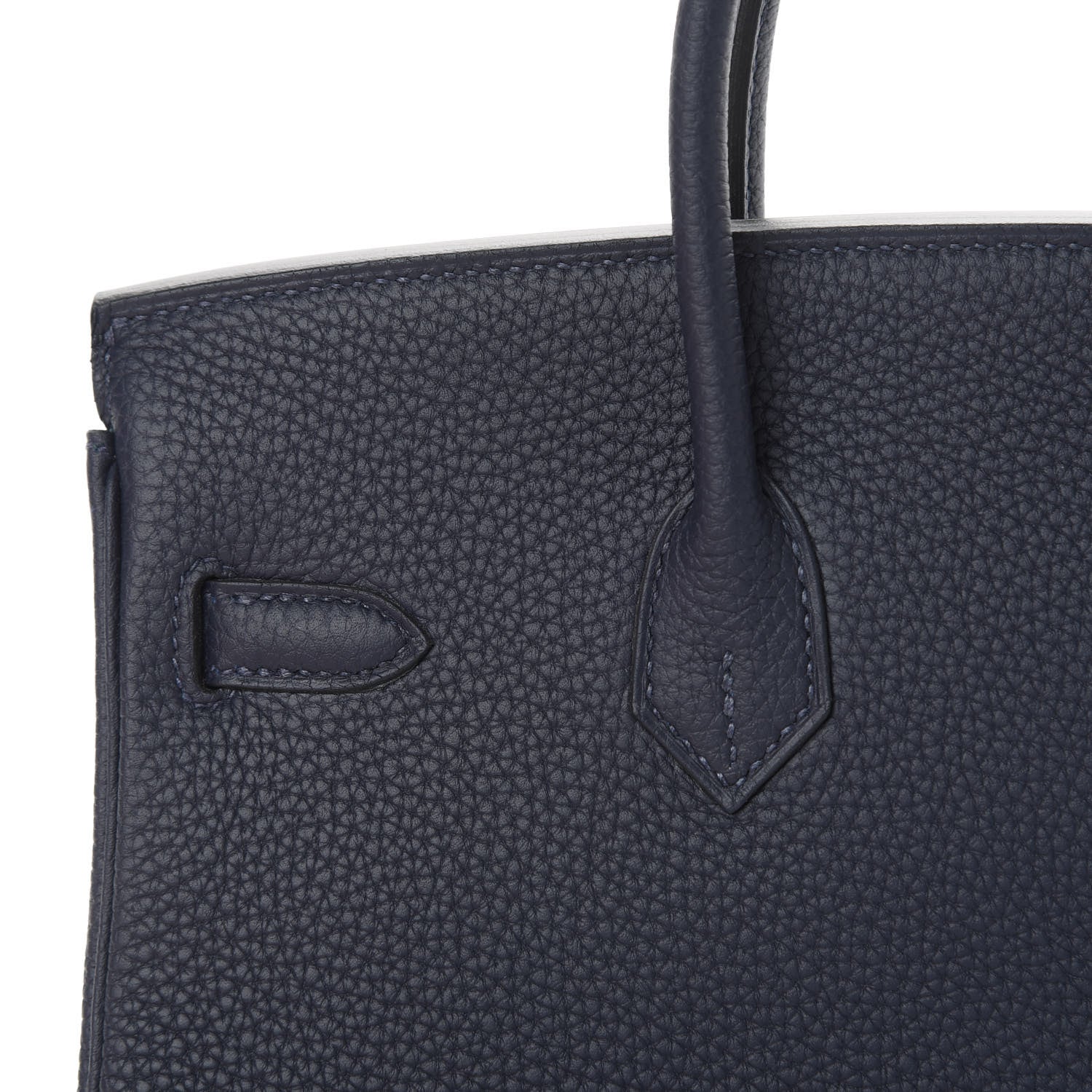 Hermes Togo Swift Officier Birkin 25 Bleu Nuit Vert Cypress 8 of 35