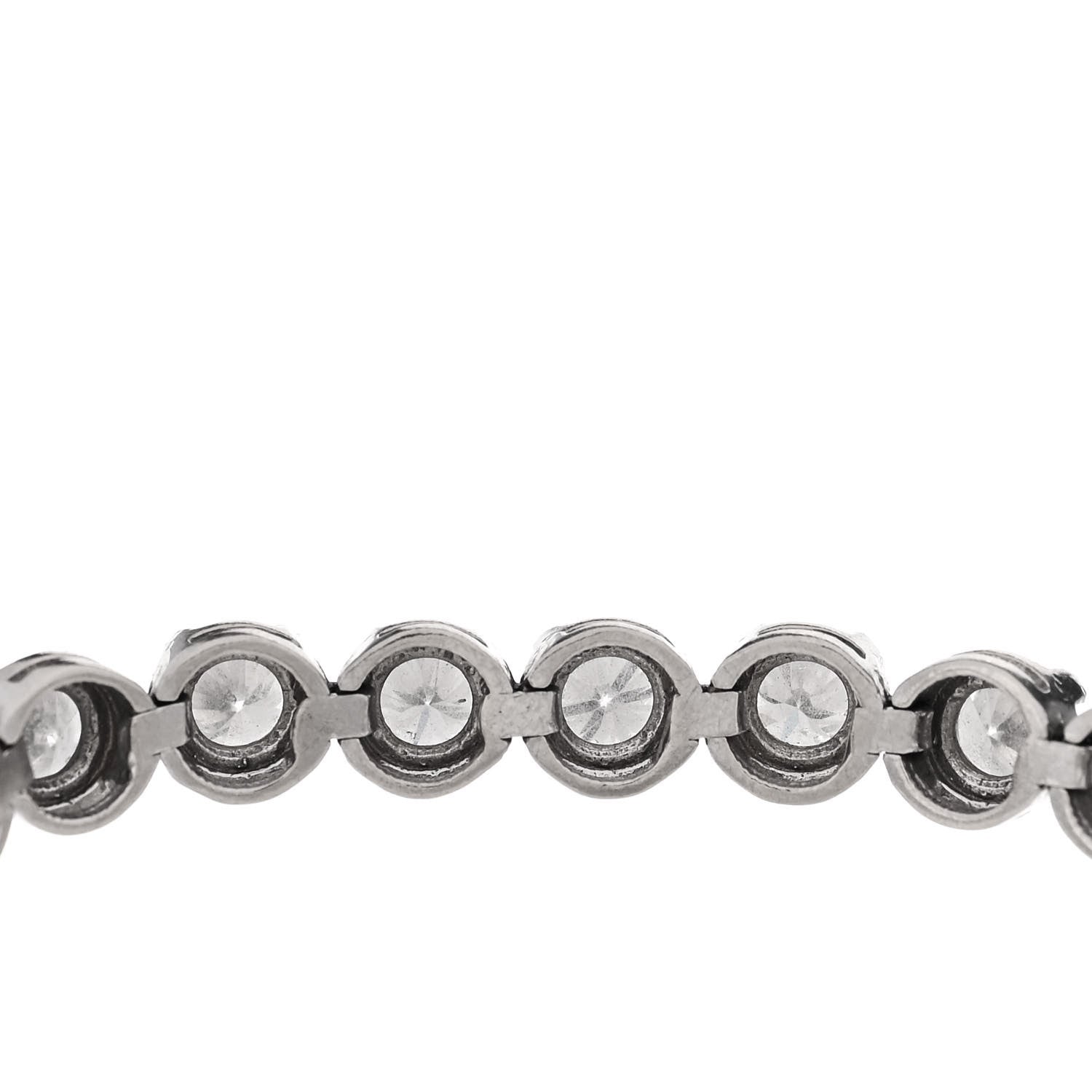 Parker & West by FASHIONPHILE 14K White Gold Diamond 6.40ctw Tennis Bracelet 4 of 5