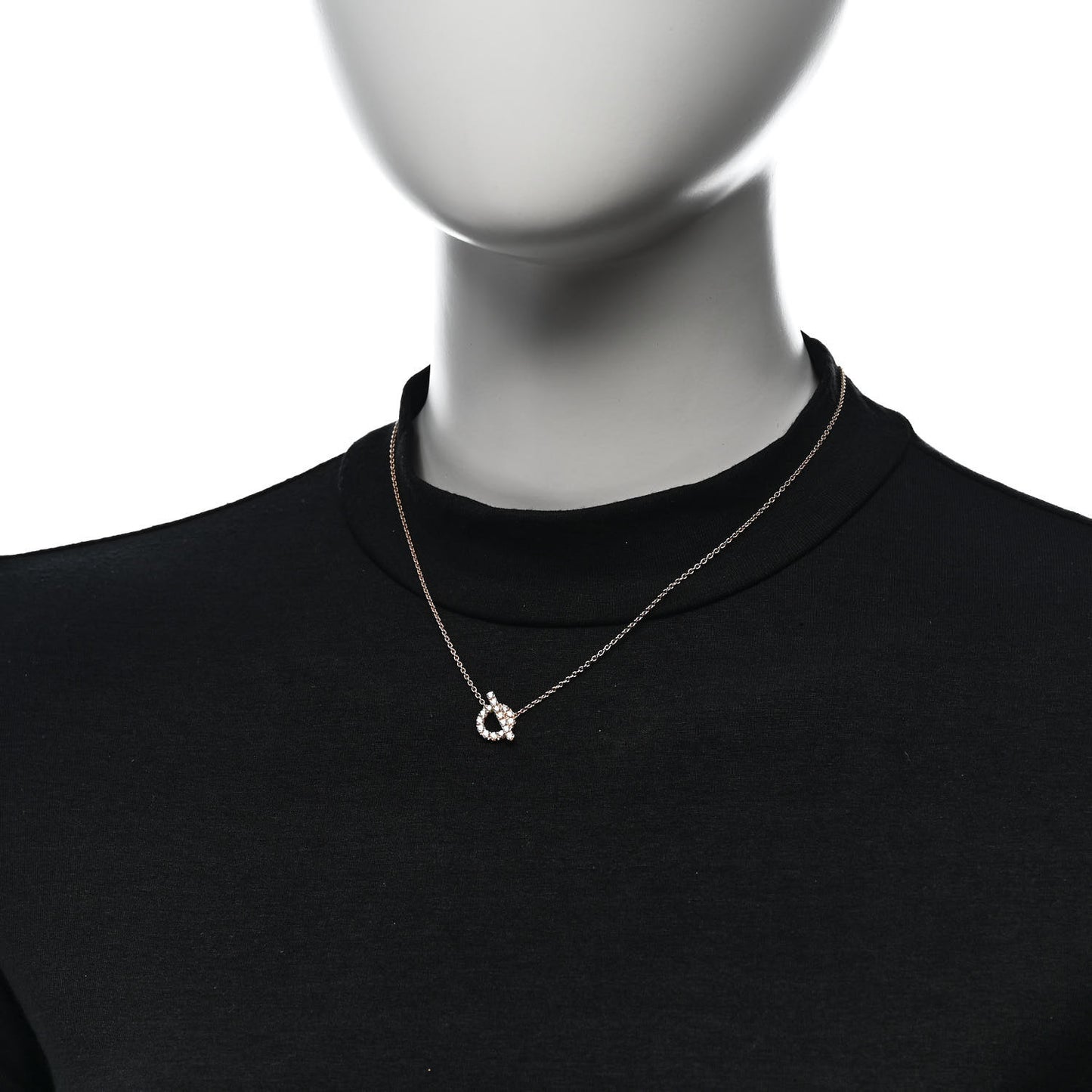 18K Rose Gold Diamond Finesse Pendant Necklace