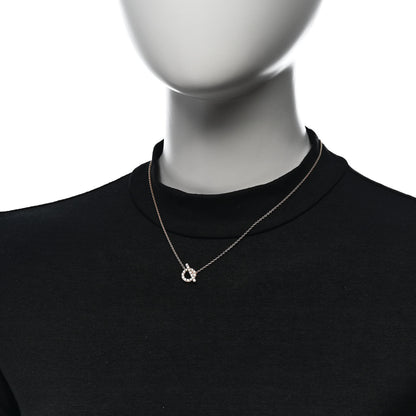 Hermes 18K Rose Gold Diamond Finesse Pendant Necklace 2 of 6