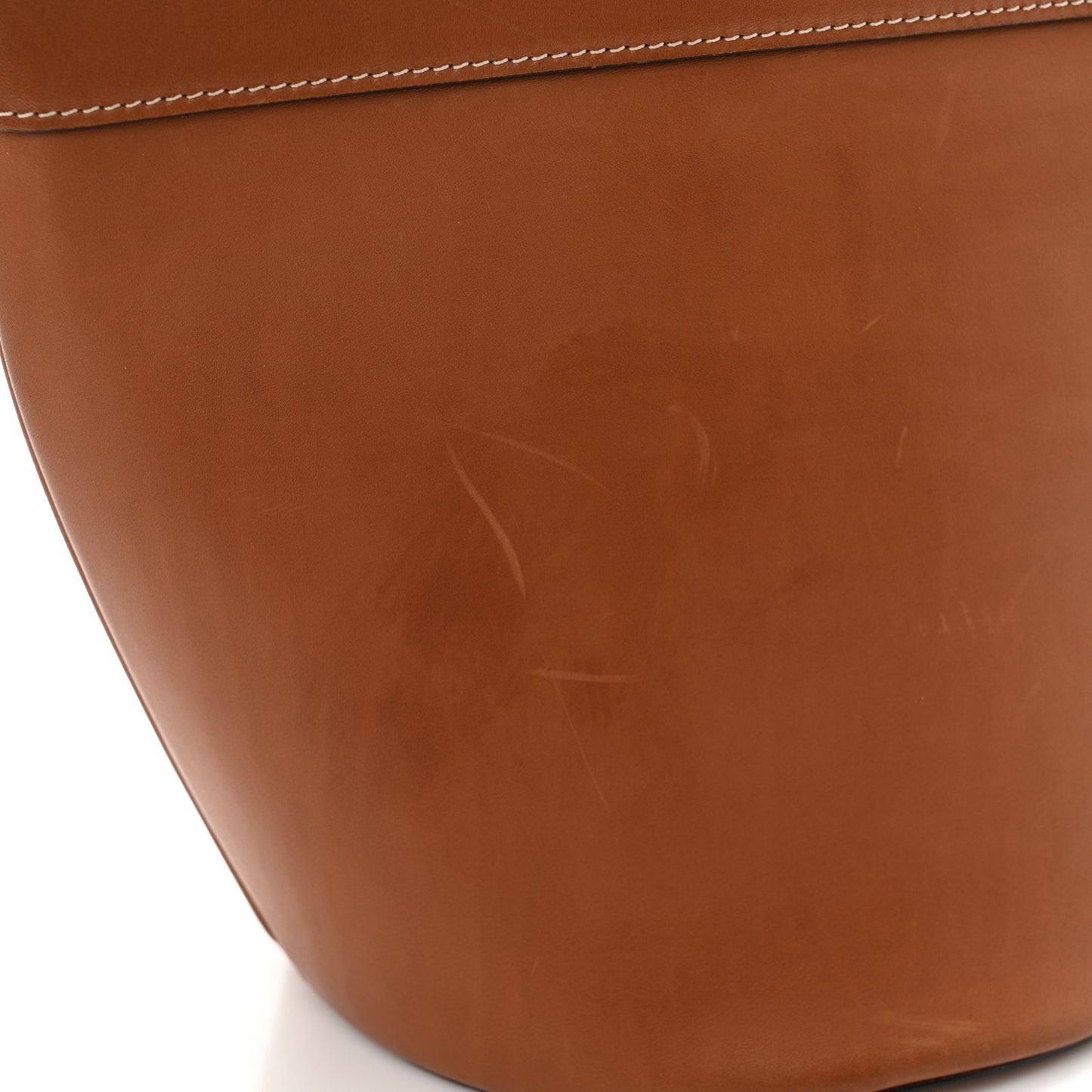 Natural Calfskin Crecy Bucket Bag Tan