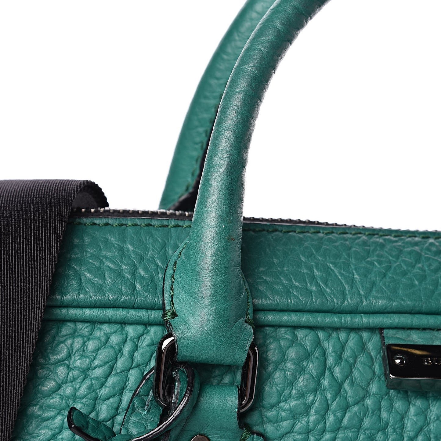 Signature Grain Briefcase Green