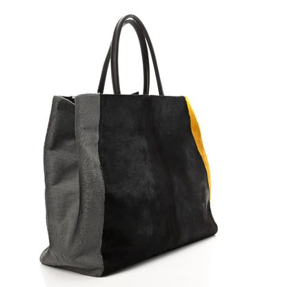 Fendi Calf Hair Large 2jours Tote Brown Giallo Acciaio 2 of 10