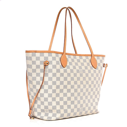 Louis Vuitton Damier Azur Neo Neverfull MM Rose Ballerine 2 of 19