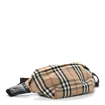 Burberry Nylon Vintage Check Medium Sonny Bum Bag Archive Beige Black 4 of 11