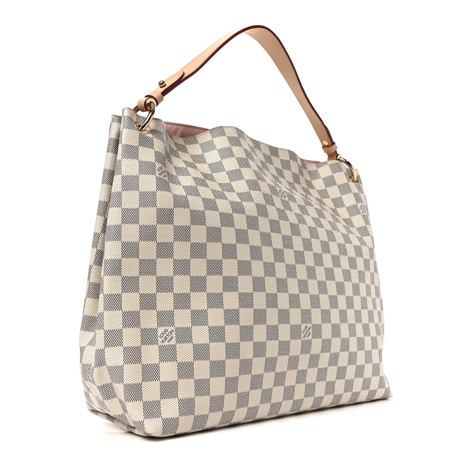 Louis Vuitton Damier Azur Graceful MM Rose Ballerine 2 of 8