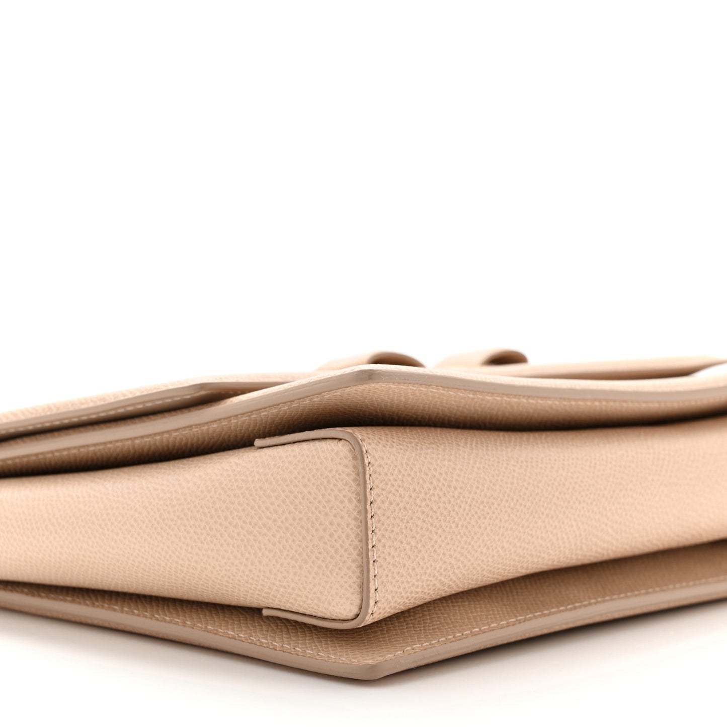 Printed Calfskin Ginny Shoulder Bag Beige