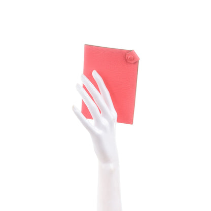 Hermes Chevre Mysore Tarmac PM Passport Holder Rose Lipstick 2 of 8