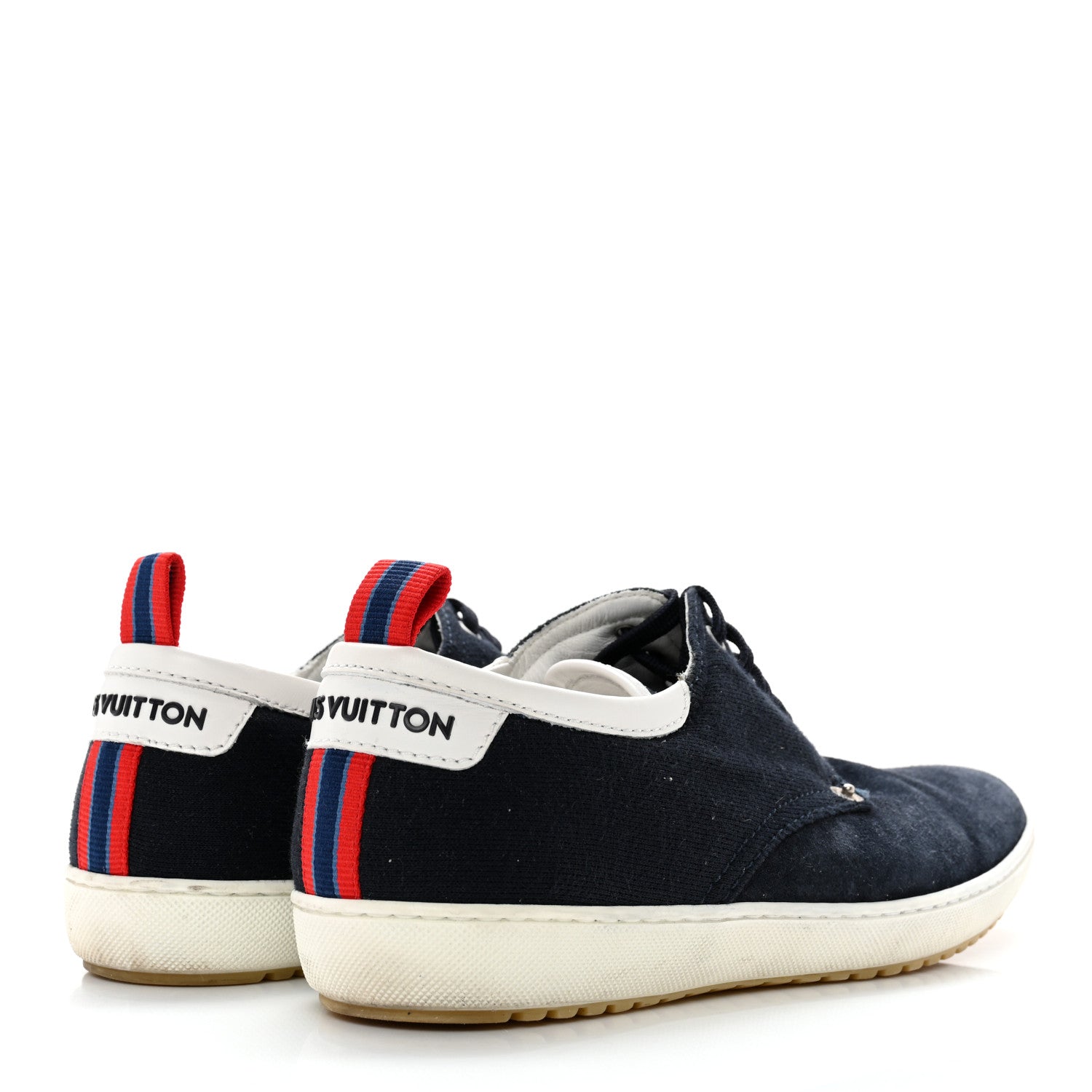 Louis Vuitton Suede Cotton Team Derby Sneakers 5 Marine 4 of 14