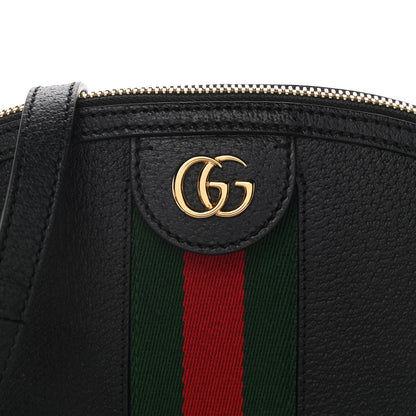 Gucci Calfskin GG Web Small Ophidia Dome Shoulder Bag Black 9 of 12
