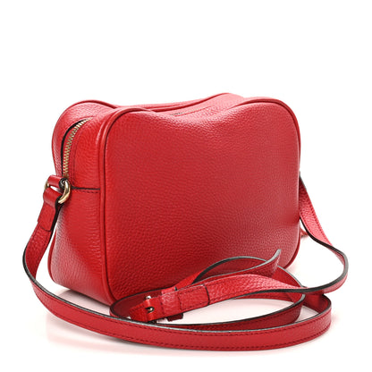 Gucci Pebbled Calfskin Small Soho Disco Bag Vibrant Red 3 of 11