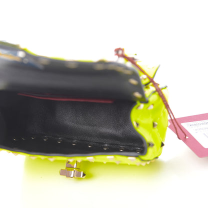 Valentino Garavani Calfskin Micro Rockstud Spike Shoulder Bag Lime 5 of 9
