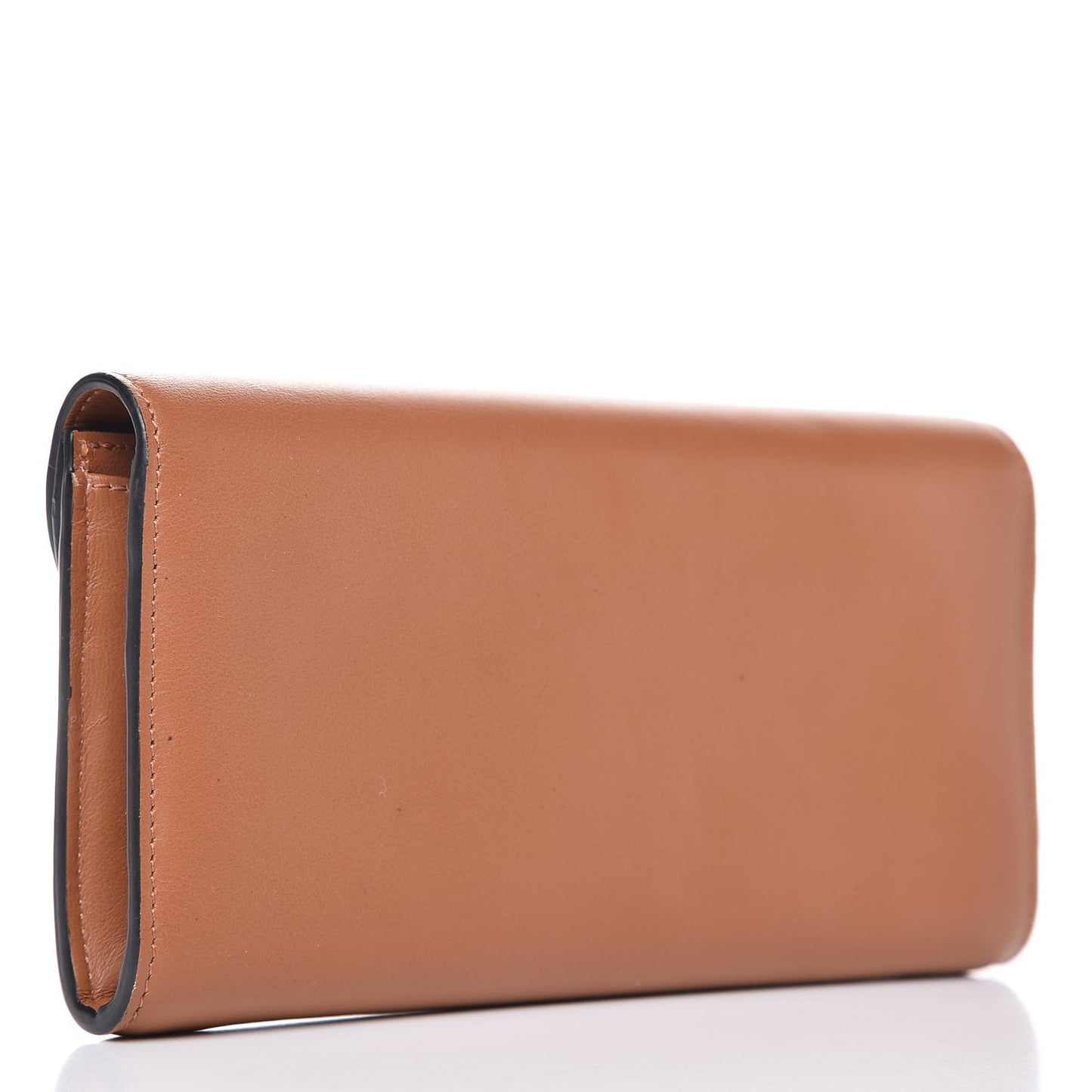 Calfskin Georgia Flap Wallet Caramel