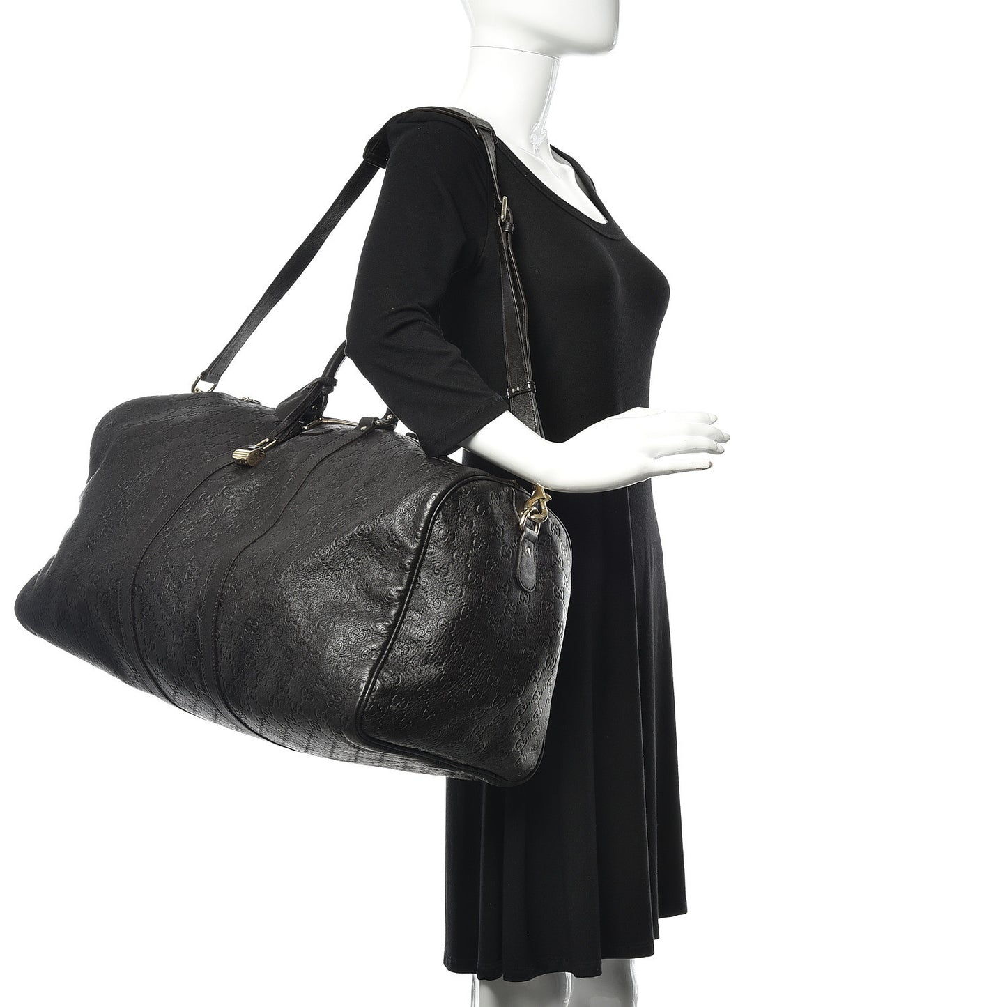 Guccissima Large Carry On Duffle Chocolate