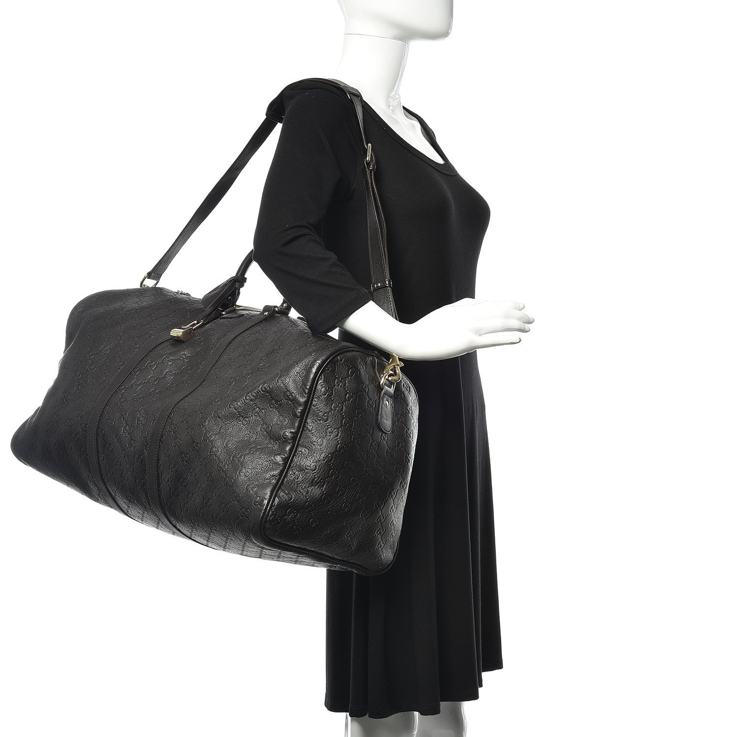 Gucci Guccissima Large Carry On Duffle Chocolate 2 of 11