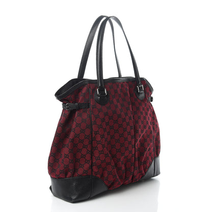 Gucci Monogram Full Moon Tote Red Black 3 of 14