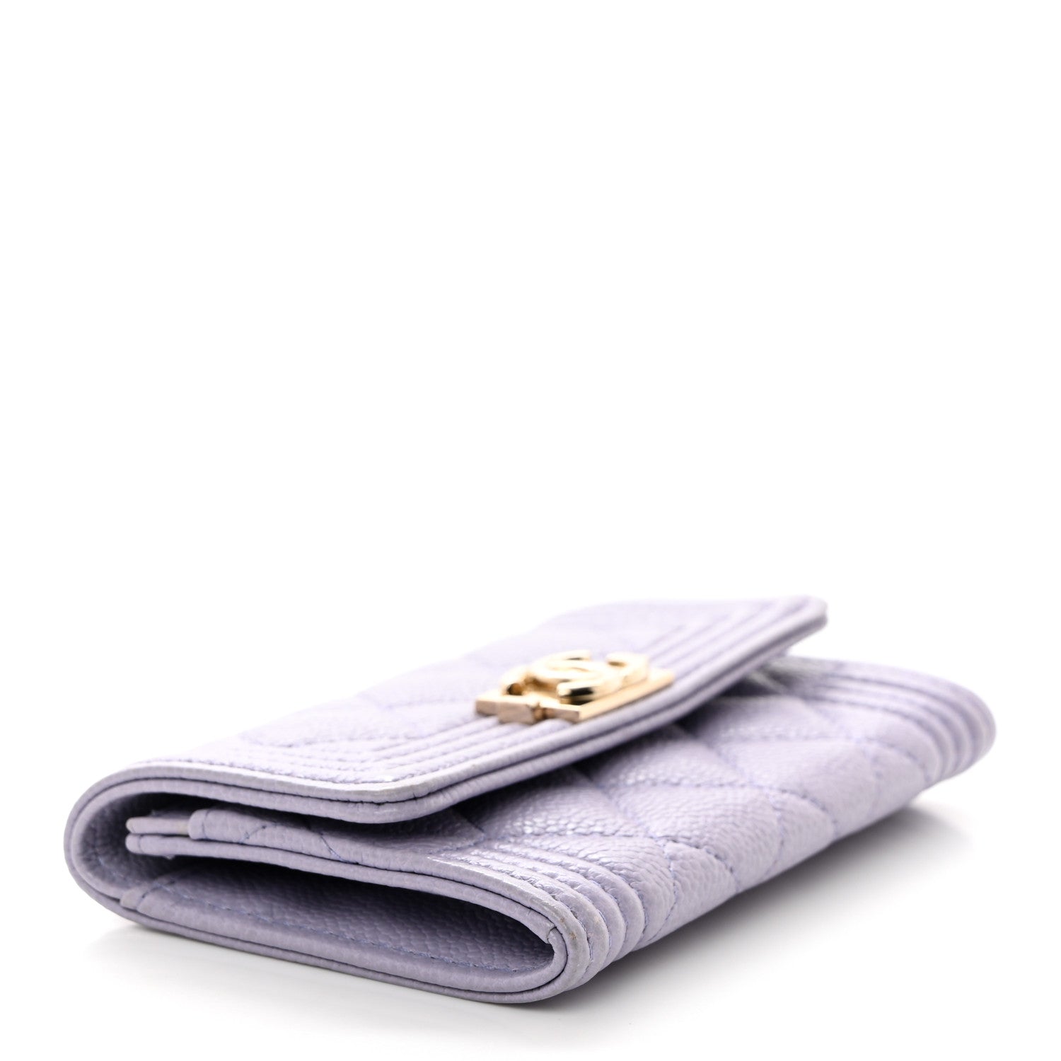 Chanel Caviar Quilted Boy Flap Card Holder Light Purple 4 of 7