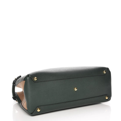 Burberry Grainy Calfskin House Check Large Banner Tote Dark Bottle Green 5 of 7