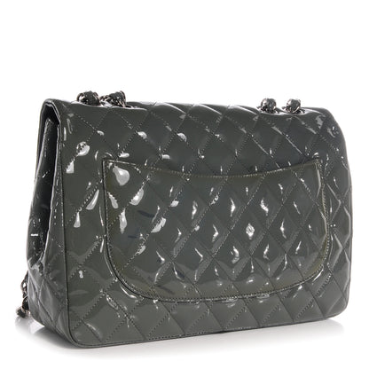 Chanel Patent Jumbo Single Flap Grey 3 of 8