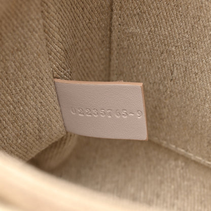 Chloe Cotton Calfskin Small Woody Ribbon Tote With Strap Cement Pink 7 of 11