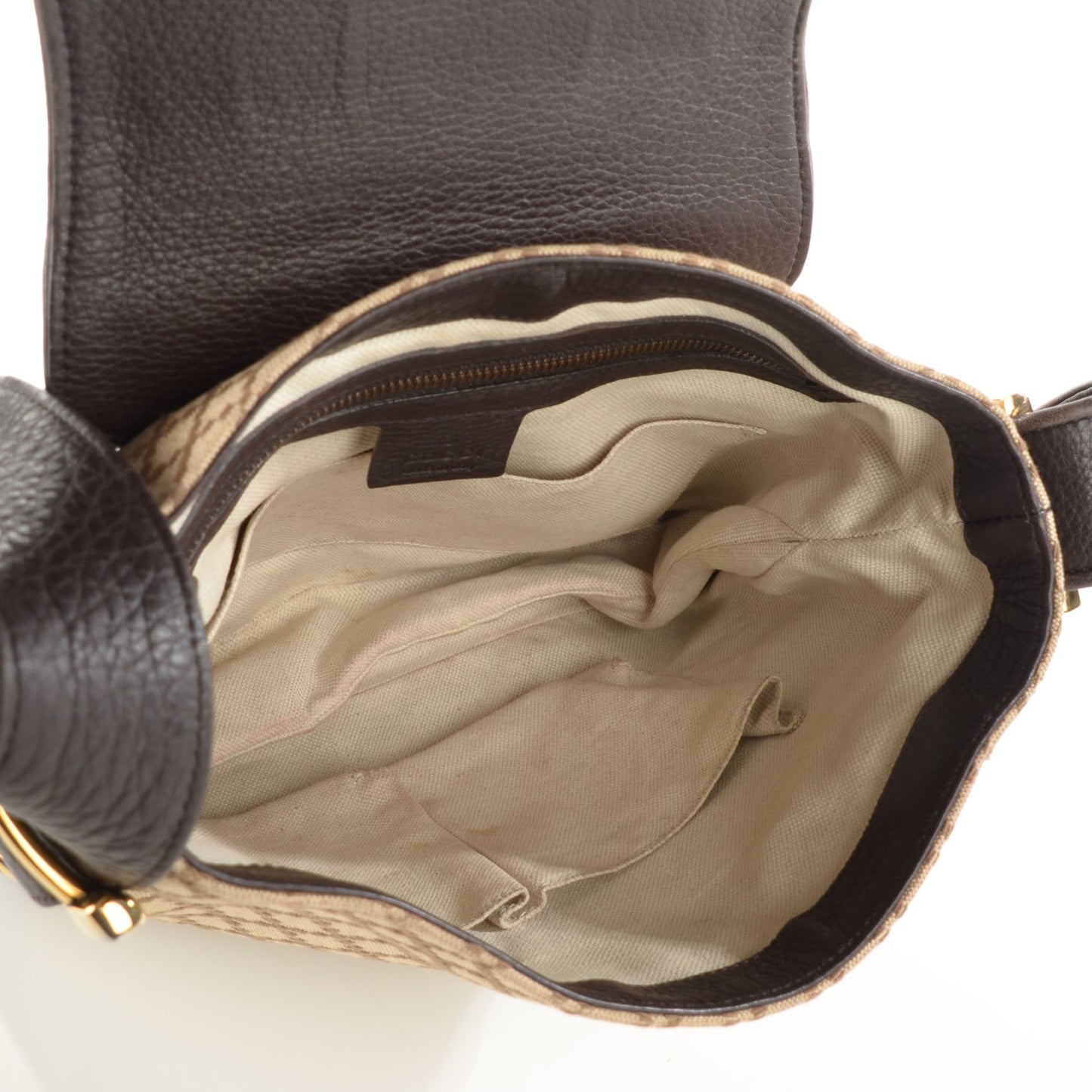 Diamante Cellarius Calfskin Medium 1973 Shoulder Bag Beige Ebony Cocoa