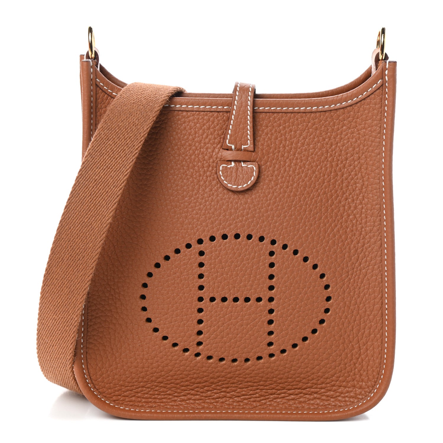 Hermes Taurillon Clemence Evelyne TPM Gold 1 of 9